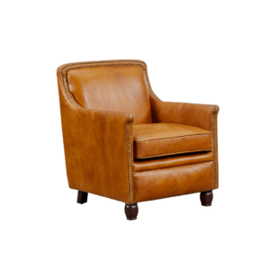 כורסת עור מדגם לורד בצבע קאמל