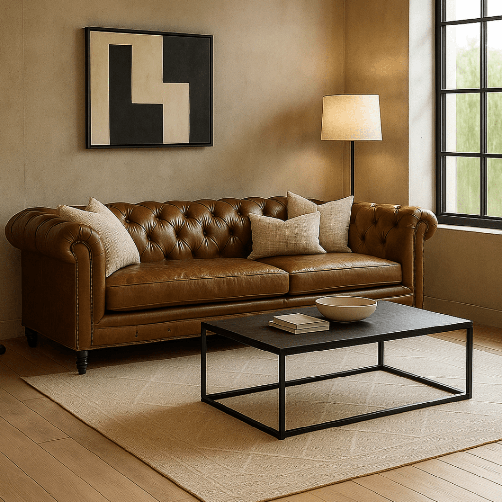 ספת צ'סטרפילד מעור יוקרה בכל בית