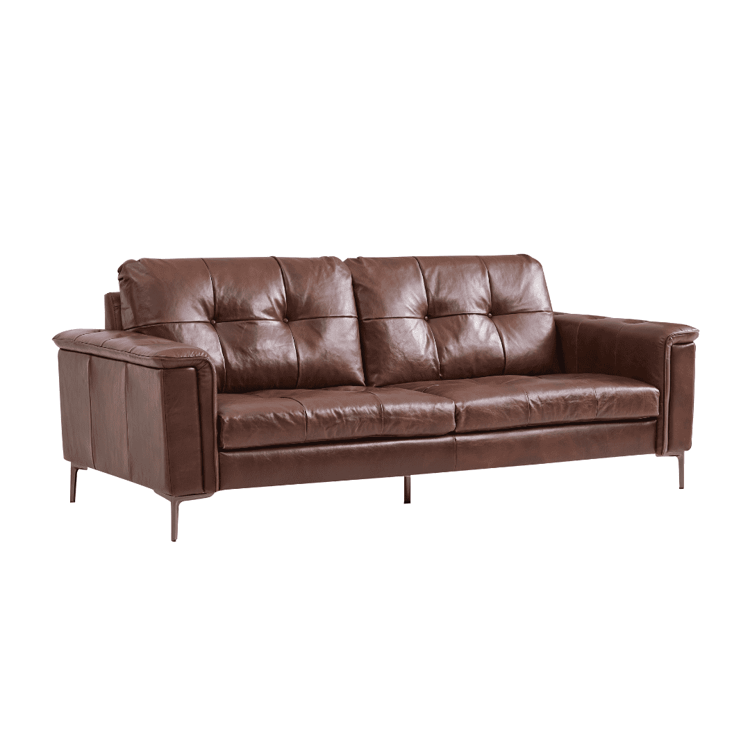 ספת עור מעוצבת לסלון